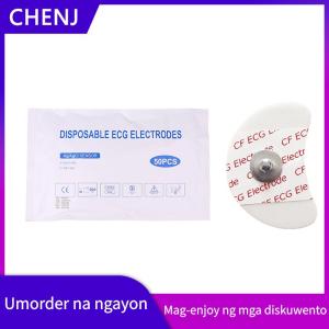 CHENJ 50PCS Each Bag 2439 White Foam Disposable ECG Electrode Pads Patch ECG EKG Accessories For Pediatric Patient Size