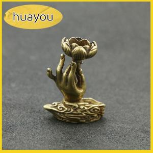 huayou Pure copper backflow incense Buddha hand lotus brass incense frame incense Zen tea ceremony table tea table furnishings