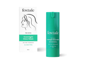 Foxtale The Diva Over Night Glow Mask | with 4% Glycolic Acid & 3% Lactic Acid | 30 Second Facial for Salon like Brightening | Clear Smooth & Soft Skin | Men & Women-30ml