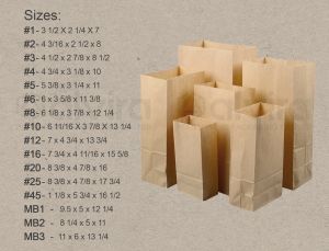 100pcs Brown paper bag (brown supot) #1 to #45 available