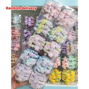 Fashion girl color braid rubber band with cartoon resin animal iron-absorbing stone tie head rope