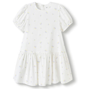 Balabala ชุดเดรสเด็กผู้หญิงเด็กโตสำหรับเด็กฤดูร้อนใหม่2025แฟชั่นแขนพองหวาน