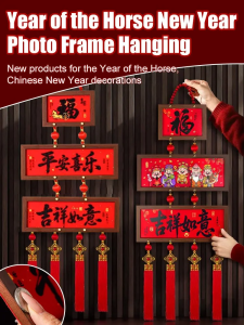 Horse year door pendant New spring entrance door decoration Horse Year New Spring Photo Frame Pendant