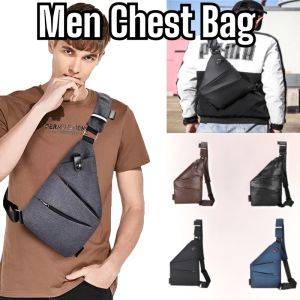 Korean Men Chest Bag Casual Fashion Shoulder Bag Crossbody Bag Trendy Unique Satchel Casual Waist Bag