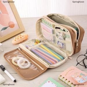 [COD] Springhooe น่ารักกระเป๋าดินสอความจุขนาดใหญ่กระเป๋าใส่เครื่องเขียนนักเรียนโปร่งแสงแบบเรียบง่ายสำหรับเด็กผู้ชายและเด็กผู้หญิง