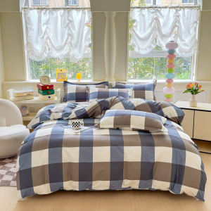 4in1 Flower Fittedsheet Sets 3in1 Single Cartoon Flat Bedsheet Sets Breathable Duvet Cover Set with Zip