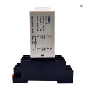 Timer hẹn giờ H3Y-2 relay mini thời gian công tắc hẹn giờ 8 chân điện áp 12VDC kèm chân đế PYF08A