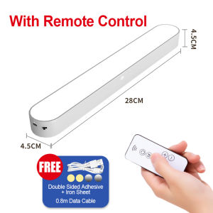 Remote Control LED Lamp Night Light 3 Color Dimmable Table Desk Lamp USB Rechargeable Built-in Magnet Study Reading Light Cabinet Bedroom Light
