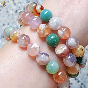 Collection Grade Duo Bao Colorful Sakura Agate Bracelet