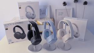 รุ่นใหม่ 2025 หูฟังบลูทูธไร้สายแบบครอบหูสำหรับเล่นเกม แบตเตอรี่ใช้งานได้นาน เสียงเบสหนัก หูฟังกีฬาตัดเสียงรบกวน [ จัดส่งฟรี ]