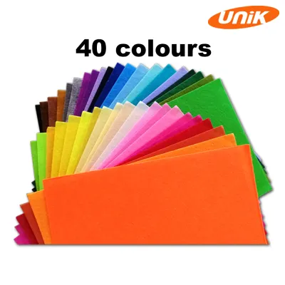 [UNIK] 10 / 22 / 40 Colours A4 Felt Fabric Cloth DIY Art Craft For Kindergarten / Kain Felt Campur Warna Kraftangan 手工不织布混色
