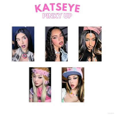 clu 5PCS/Set KATSEYE LOMO Card Seventh Single PINKY UP Postcard Collection KPOP Star Peripheral ulc