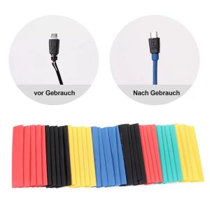 Bộ 328 ống co nhiệt polyolefin cách điện 8 kích cỡ khách nhau thay băng dính điện