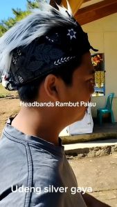 Topi Udeng Rambut Palsu dengan varian warna modern/udeng rambut palsu pria dewasa