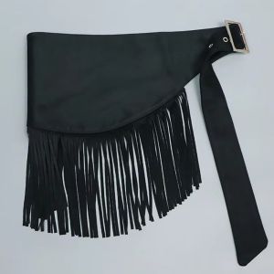 CRUSHES Vintage Tassel Waist Belt Triangle Solid Color Dress Belt Luxury Cowboy Style Waist Cover for Women
