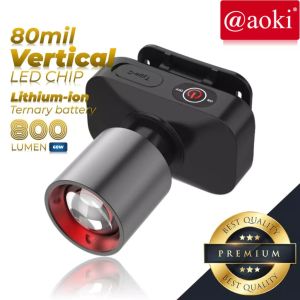 Senter Kepala Cahaya Maksimal Plus RechargePro dengan USB-C 60W Fokus & Penyebaran Zoom 800Lumen