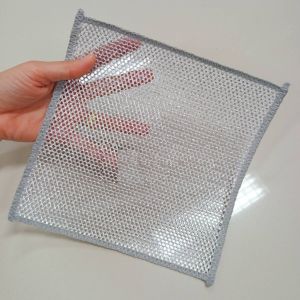 ลวดเงินผ้าล้างจาน ผ้าล้างจาน ตาข่ายล้างจาน  ทําความสะอาด กําจัดคราบ ถ้วย จาน ชาม หม้อ เอนกประสงค์