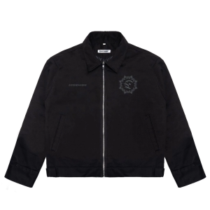 Convergent - Distance Work Jacket reguler Pria Wanita Hitam Casual Streetwear Stylist