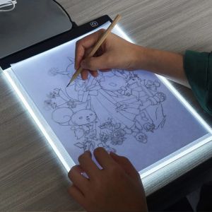Bảng đèn led hắt sáng điều chỉnh 3 cấp độ sáng chuyên dùng sao chép tranh làm tranh đá