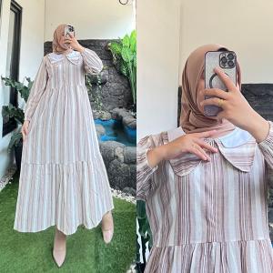 MIDI DRESS KATUN TRISSET PREMIUM DRESS PESTA WANITA TERBARU REKOMENDED