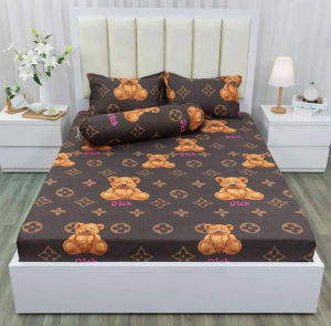 Bộ 3 món ga gối Cotton poly Cao Cấp drap Giường Bo Chun Đủ Kích Thước - có bán lẻ 01 vỏ gối ôm cùng mẫu