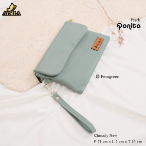 Pouch Wanita AYSILA Qonita - Desain Korea Bahan Cocony Warna Cerah