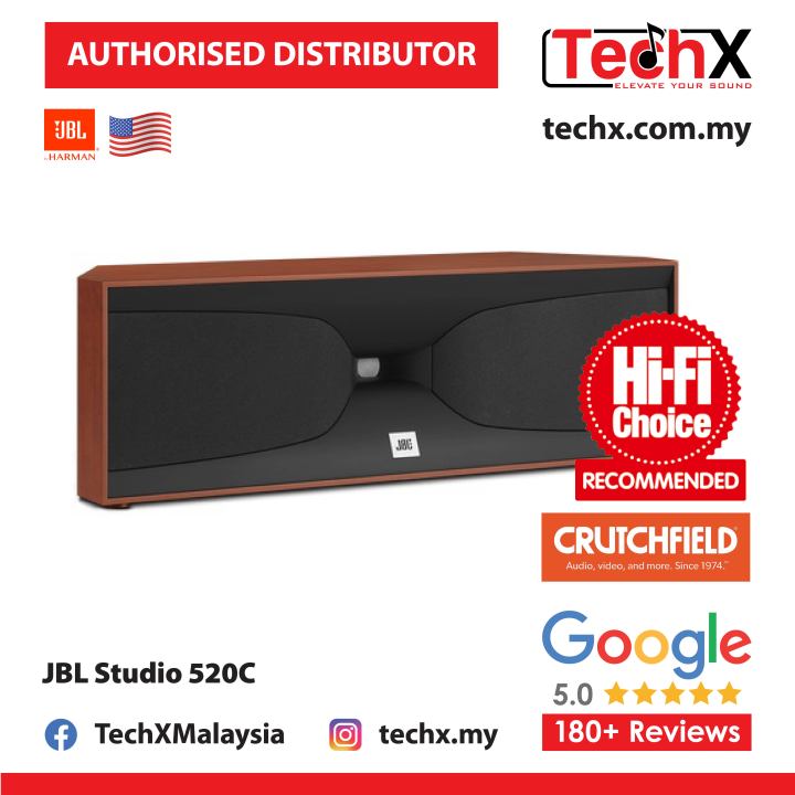 JBL Studio 520CBK 2-Way Dual 4-Inch Center Channel Speaker Black