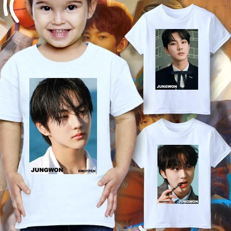 JUNGWON ENHYPEN KIDS Shirt MM / anime CHARACTER TSHIRT 0-12 years