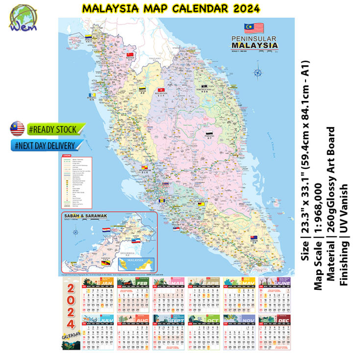 Malaysia Map Calendar 2025 594mm X 841mm A1 High Quality Malaysia 19f4d2456c9392611869685500aef7b4 720x720q80