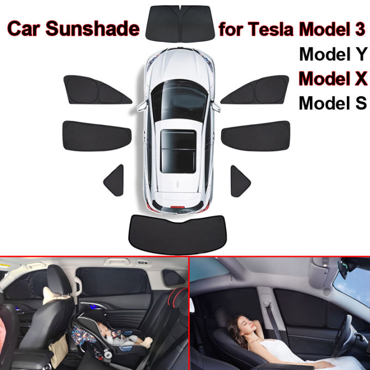 Car Sun Shade For Tesla Model 3 Y X S 2021 2022 Windshield Sunshade