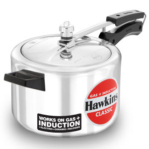 Hawkins 5 Litre Classic Pressure Cooker Induction Inner Lid Cooker Pan Cooker Best Cooker Silver (ICL50)