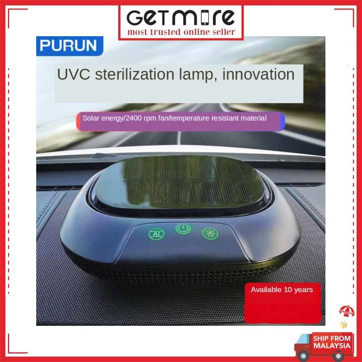 GETMORE Solar USB Smart Home Car Air Purifier Fresh Oxygen Ionizer
