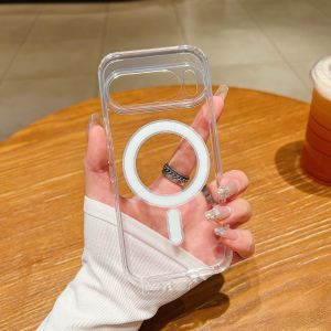 Original Clear PC For Magsafe Magnetic Phone Case For Google Pixel 10 9 8 A Pro XL Wireless Charge Full Bumper Shockproof Cover