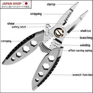 New Upgrade Multi Purpose Professional Wire Stripping Tool wire stripper with cutter crimper pliers made in japan electrical wire stripping tools set original automatic machine knife blade heavy duty multi functional tool electrician copper cable plier