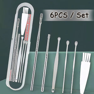 Ear Cleansing Tool Kit: Spring Ear-Wax Picks & 6-in1 Set