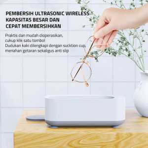 Ultrasonic Cleaner Dengan Ultra Violet Alat Pembersih Kacamata Perhiasan Cincin Portable
