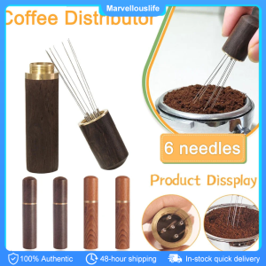 Stainless Steel Coffee Stirring Needle Wood Handle Coffee Distributor Espresso Powder Stirrer Cafe Stirring Barista Accessories