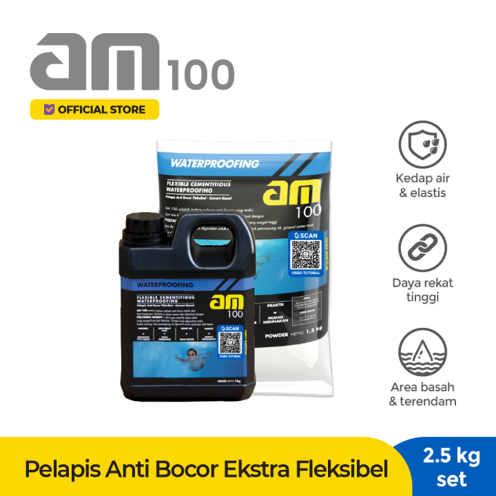 AM 100 - Pelapis Anti Bocor Sangat Elastis kemasan 1kg/set
