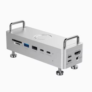 Ulanzi QT03 Docking Station SSD Enclosure Cooling Fan SD Memory Card Reader Hub USB Type-C HDMI 3.5mm Audio Jack Port For Mac Mini Windows PC Tablet Phone