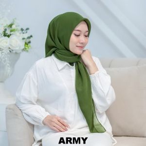 Kerudung Jilbab Hijab Segi Empat Polycotton Bella Square Premium Tepi Jahit