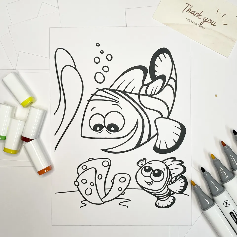 Vẽ và tô màu Con Cá Xinh - YouTube