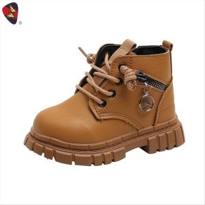 Katerina Fashion Korean Ankle Zipper Boots Shoes Kids For Girl #5188