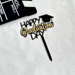 2025 Congrats Grad Cake Topper Class of 2025 Themed Graduation Cake Decorations for University College High School Celebration Party Supplies