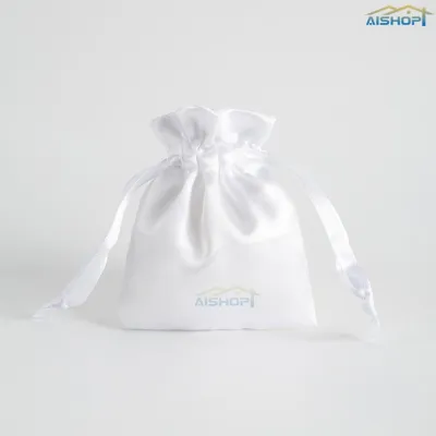 [SG Seller]Jewellery Packaging Pouch Cosmetic Storage Bag Reusable Gift Bag Luxury Satin Drawstring Pouch