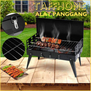 PROMO TaffHOME Alat Panggang Arang BBQ Outdoor Panggangan Ikan Ayam Sate  Portable Serbaguna HWSK77