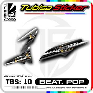 Sticker Striping Honda Beat Pop - Stiker Striping Variasi List Motor Beat Pop. TBS.10
