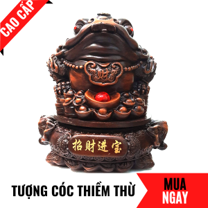 Tượng Cóc Linh Vật Chiêu Tài Trang Trí Phong Thủy Cao 20cm