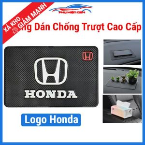 Miếng lót chống trượt trên taplo ô tô logo HONDA size 20x13cm thảm giữ điện thoại đồ đạc không rung lắc chống nước tốt