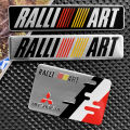 3D RALLIART Aluminum Car Emblem Stickers Accessories Decor Side Emblem Tail Label Car Body Modified Decals for Mitsubishi Mirage G4 Lancer Adventure Strada L200. 