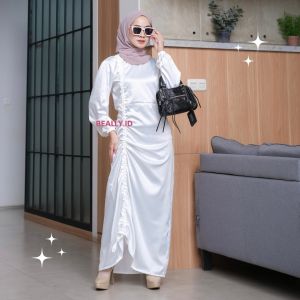 Dress Serut Samping Paha | Dress Serut Satin | Dress Serut Kondangan